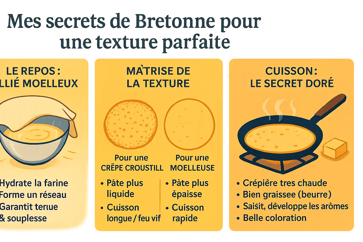 Crêpe de sarrasin dorée et moelleuse