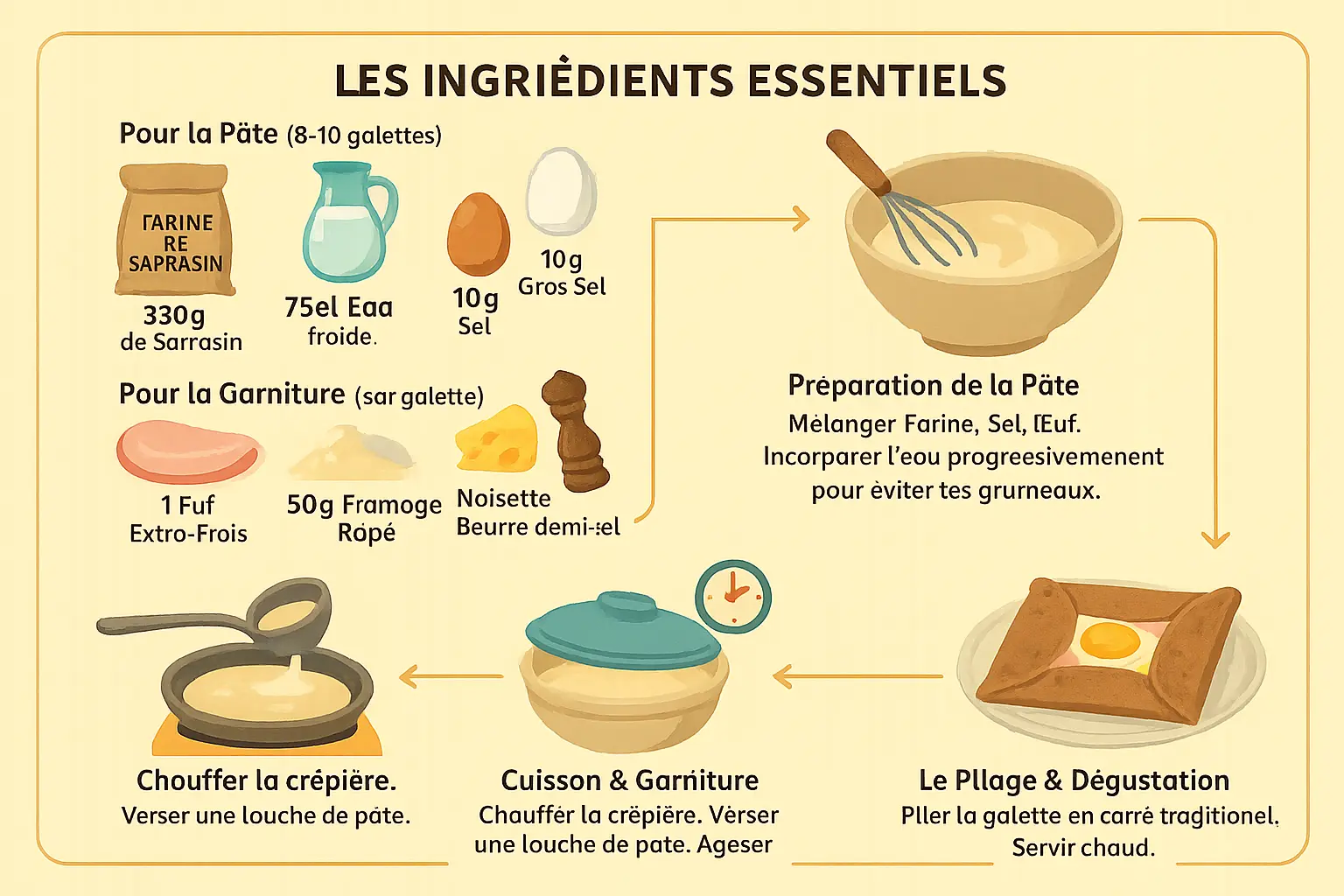 Galette bretonne complète servie dans une crêperie bretonne