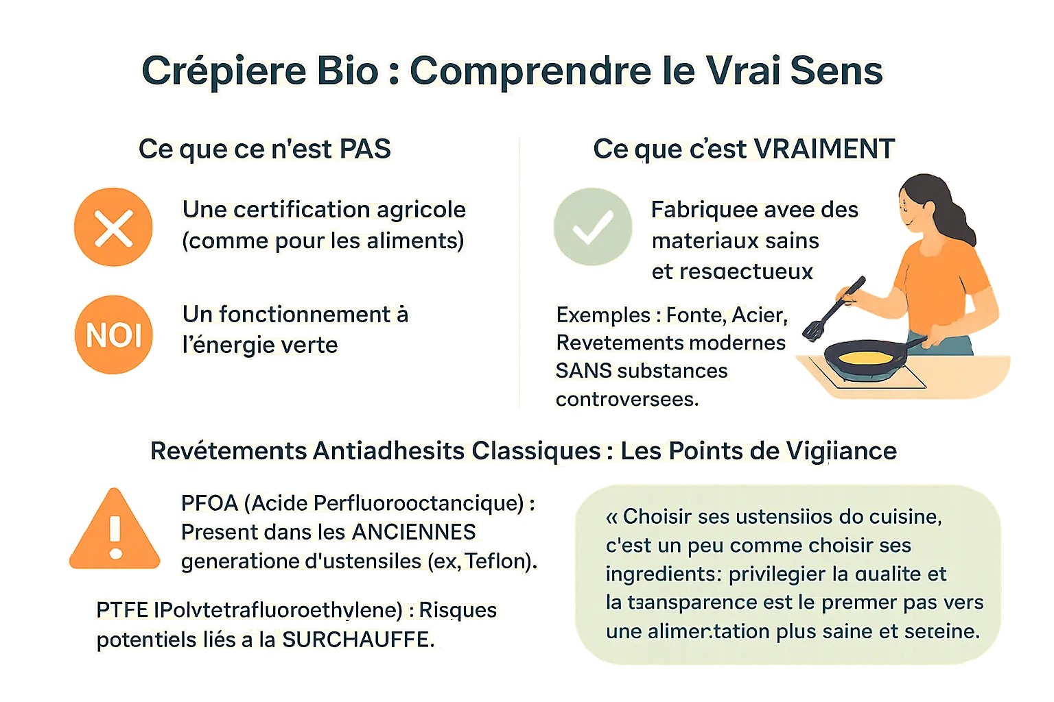 Crêpière en fonte et pâte à crêpes