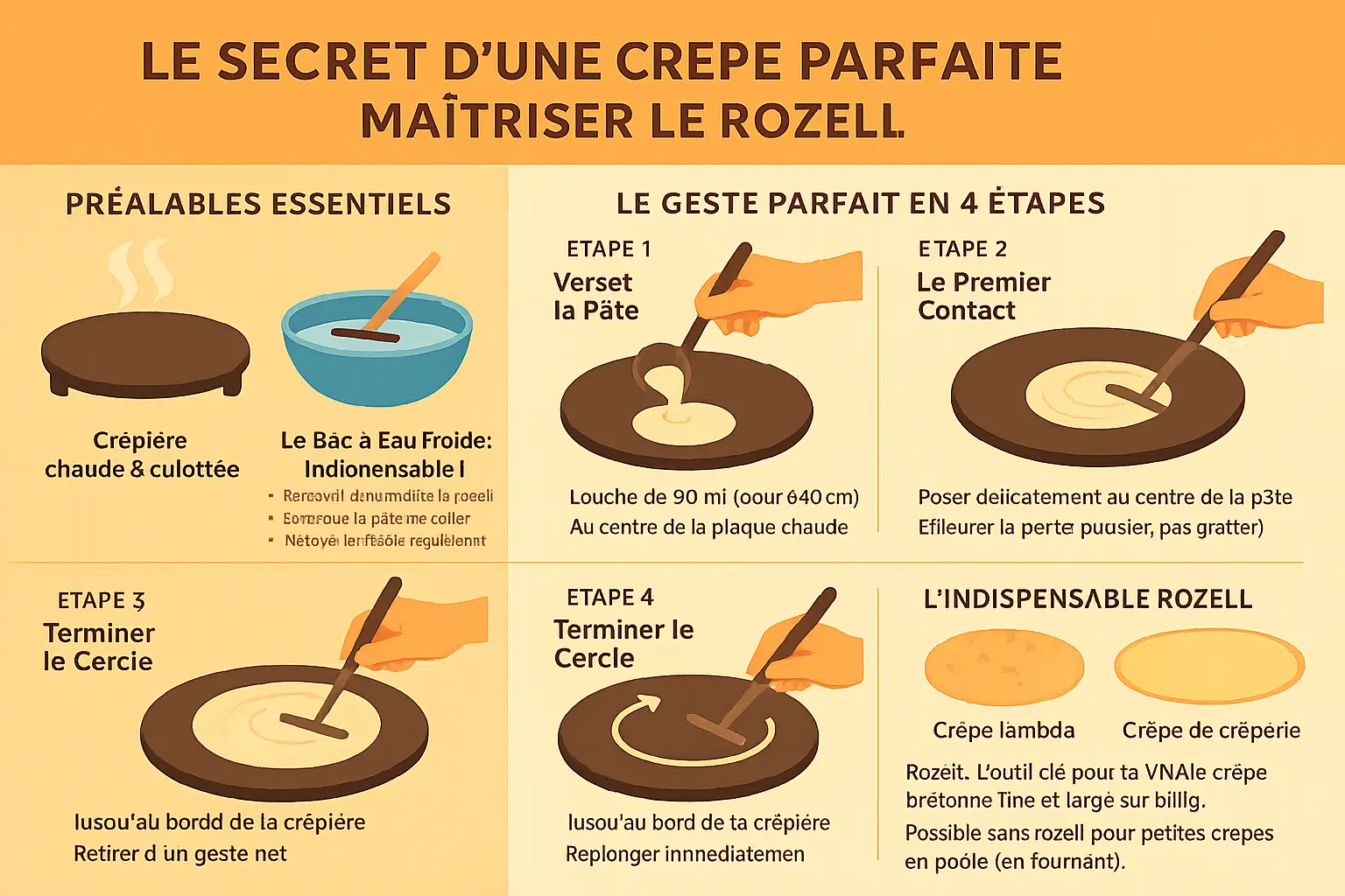Râteau à crêpe traditionnel en hêtre