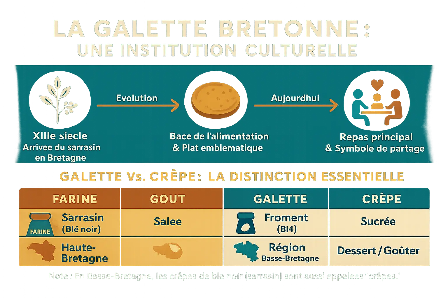 Galette bretonne complète garnie de jambon, œuf et fromage