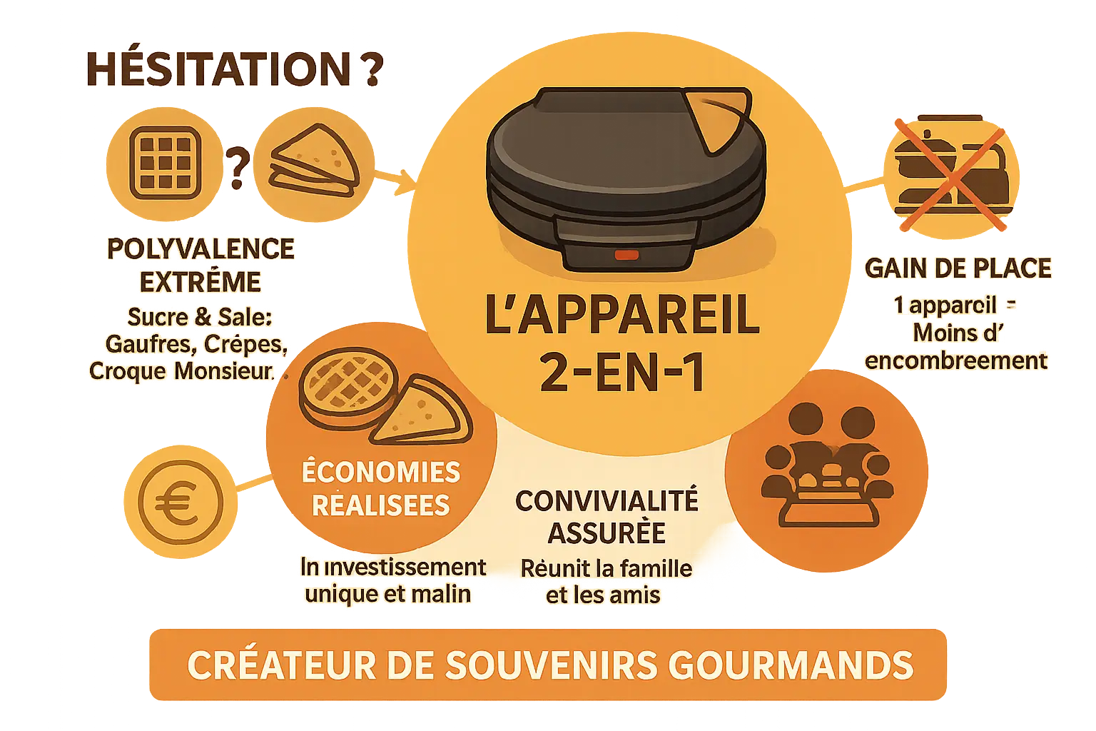 <strong>Gaufrier crêpière en action</strong>