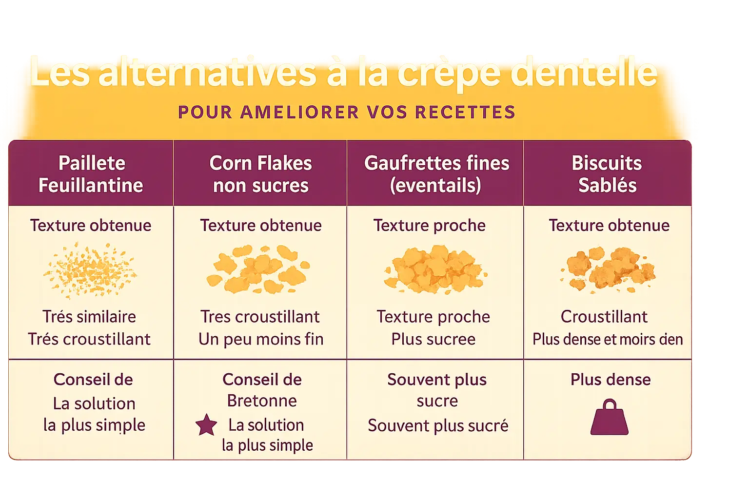 Crêpe dentelle sans gluten