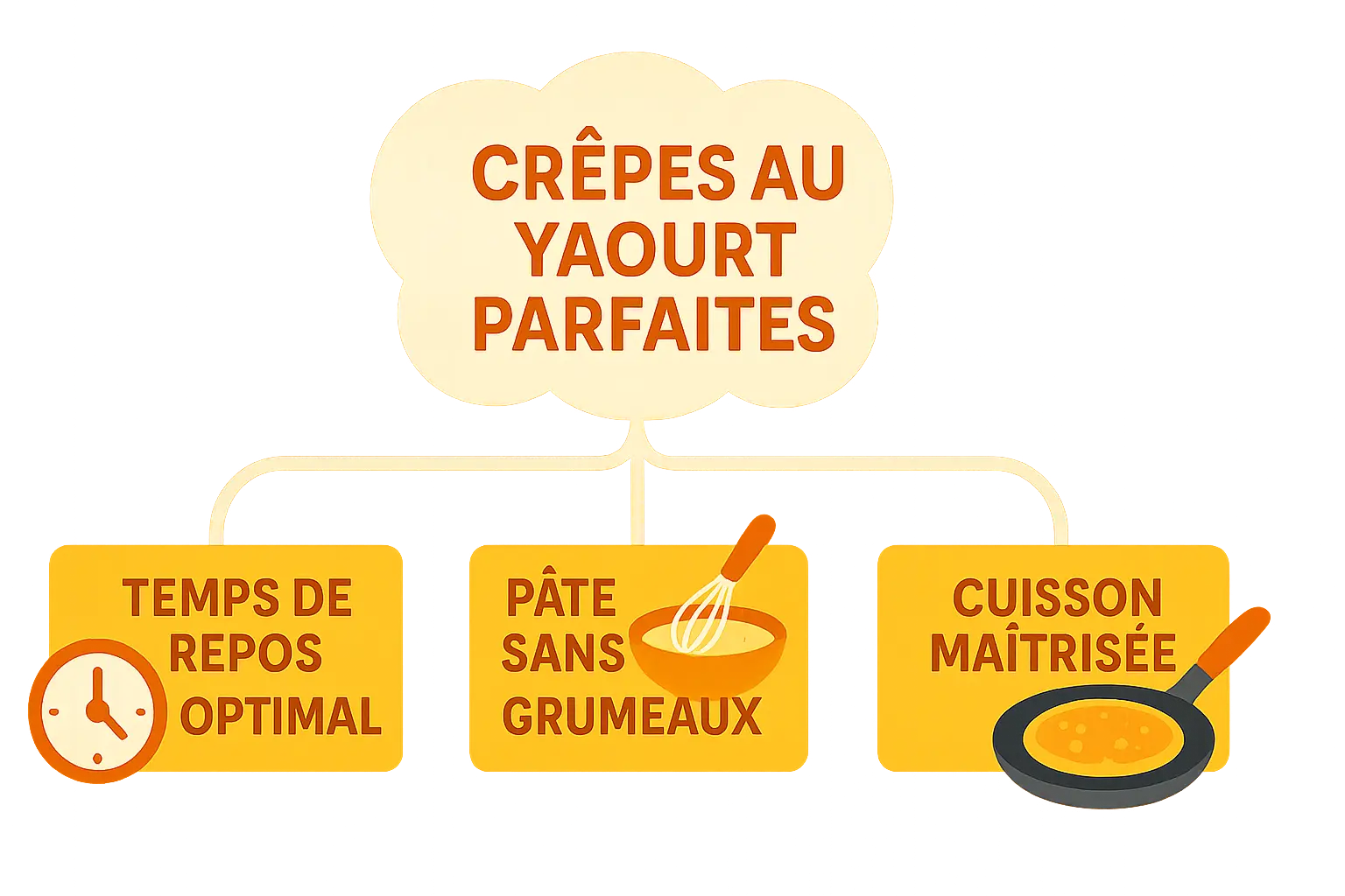 Crêpes au yaourt dorées dans une poêle