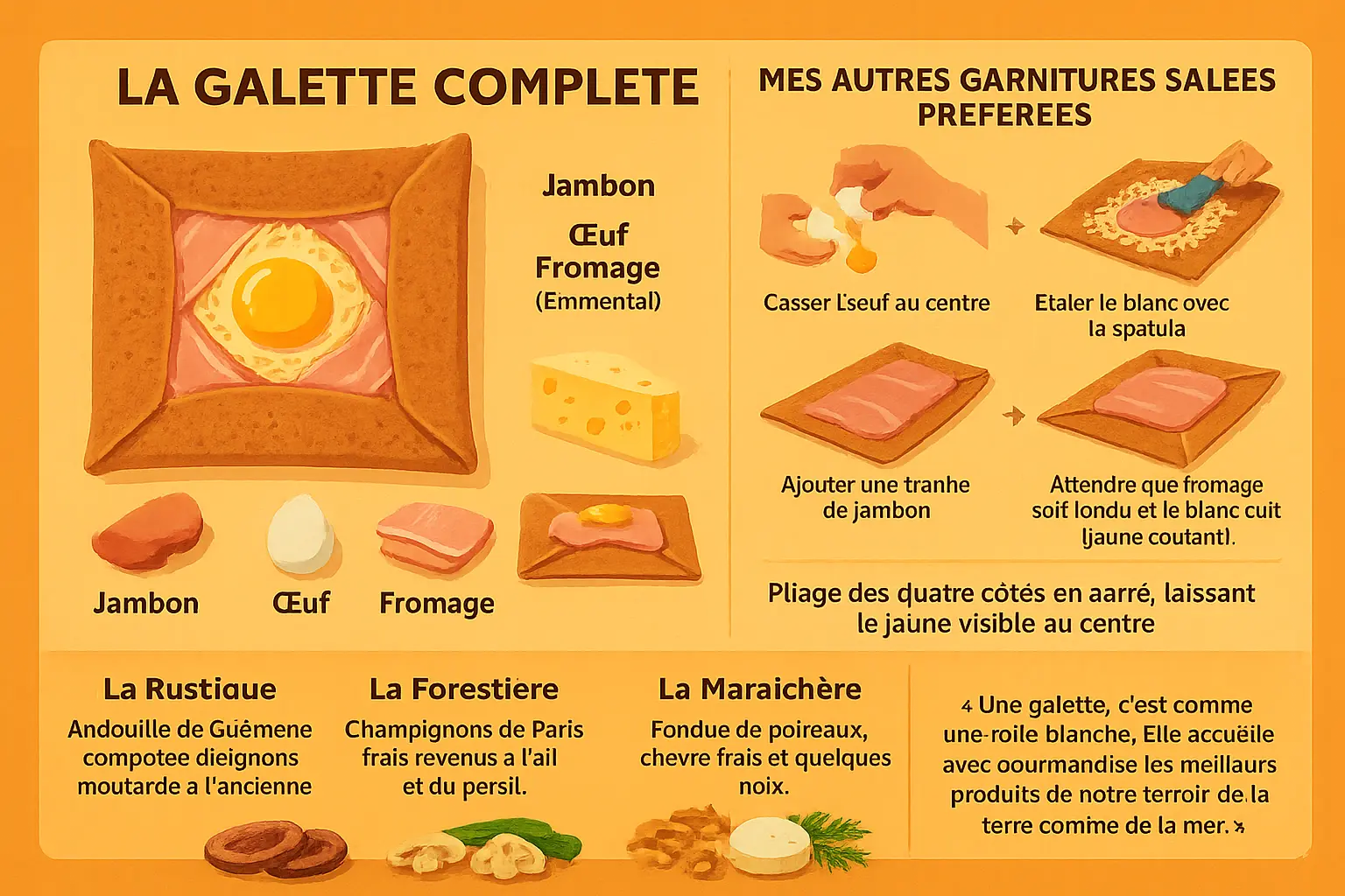 Galette bretonne garnie traditionnelle
