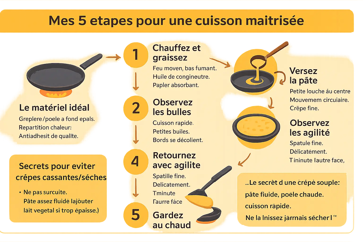 Crêpes sans gluten et sans lactose