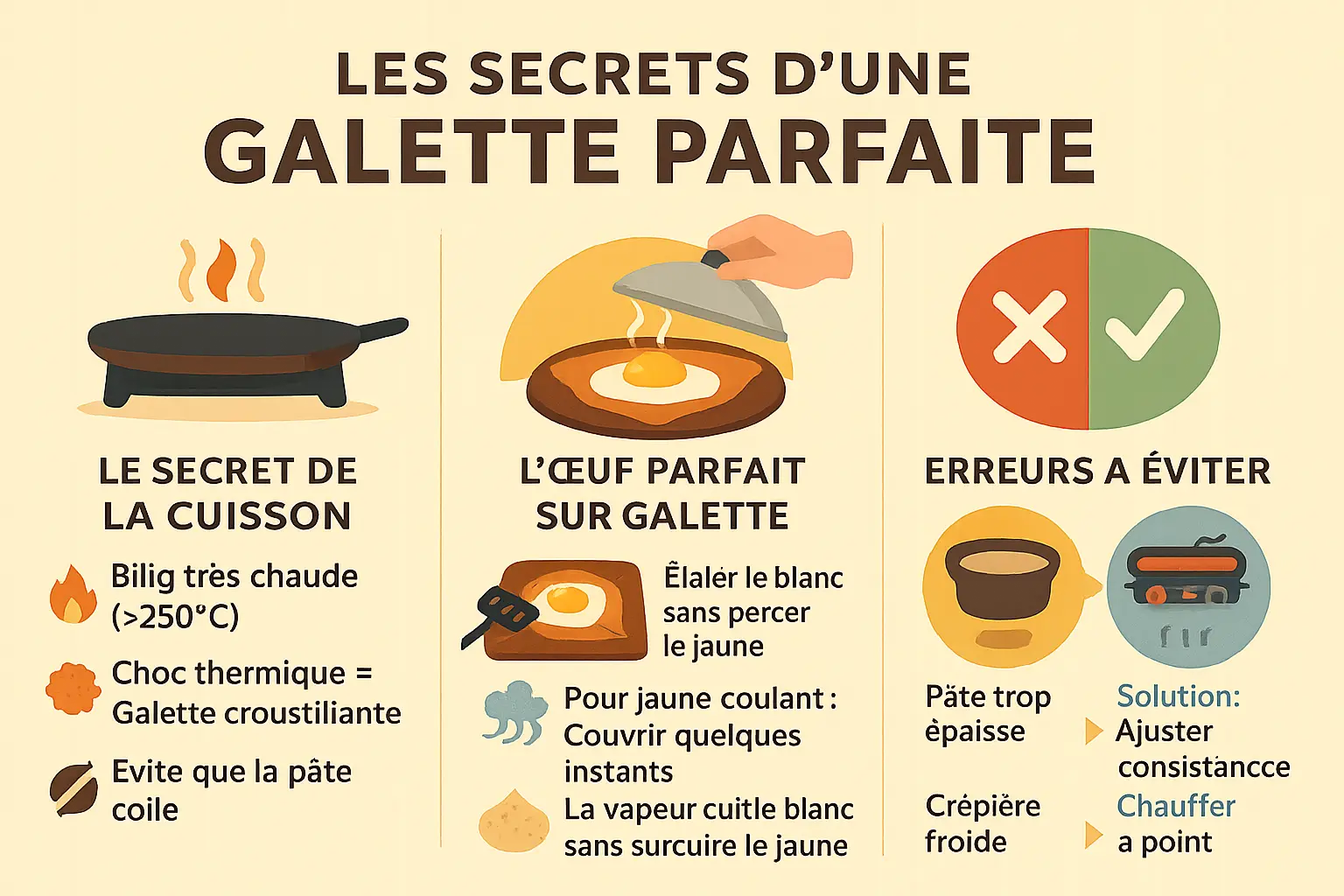 Une galette bretonne complète bien dorée sur une assiette blanche
