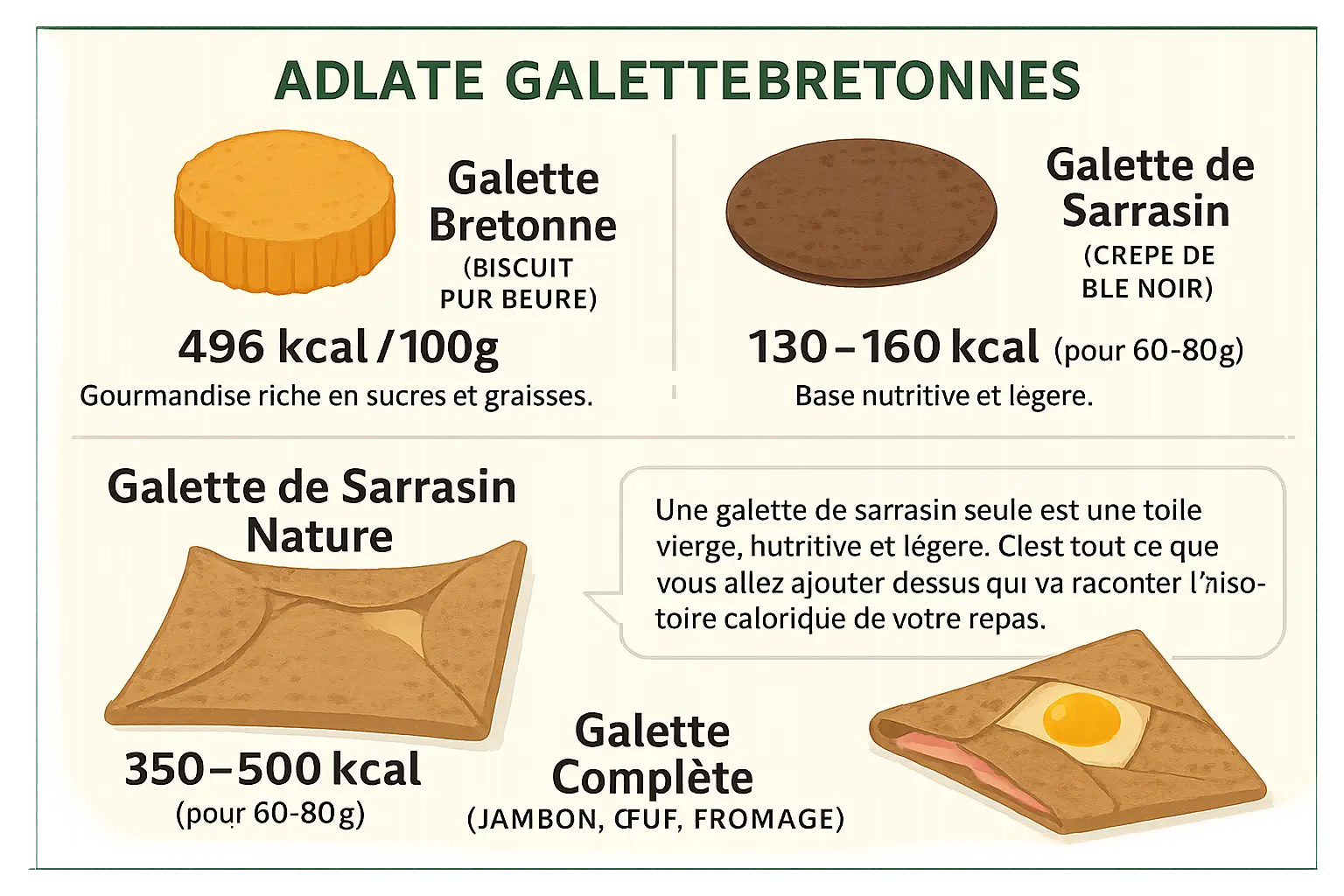 Galette bretonne avec garniture traditionnelle