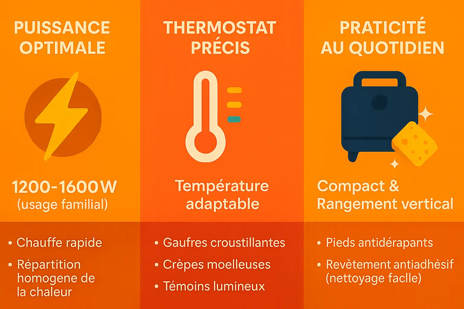 Gaufrier crêpière 2-en-1