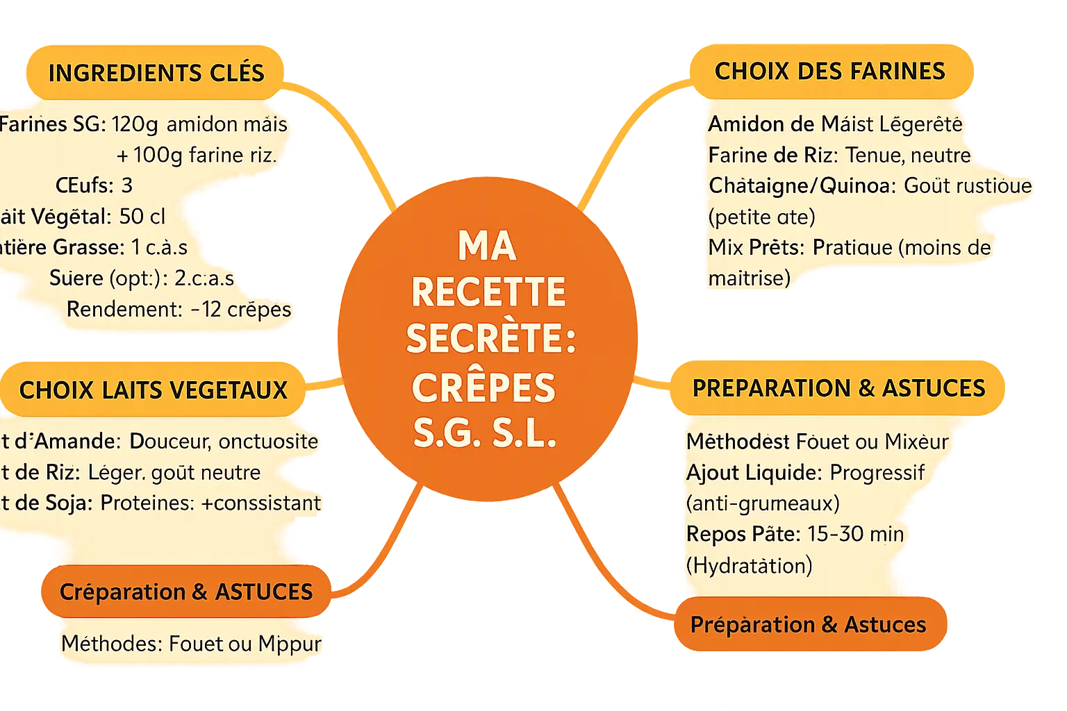 Crêpes sans gluten et sans lactose dorées sur une poêle