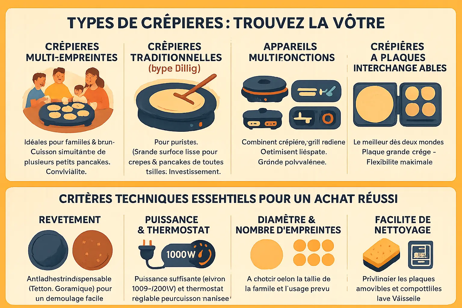 Crêpière en action