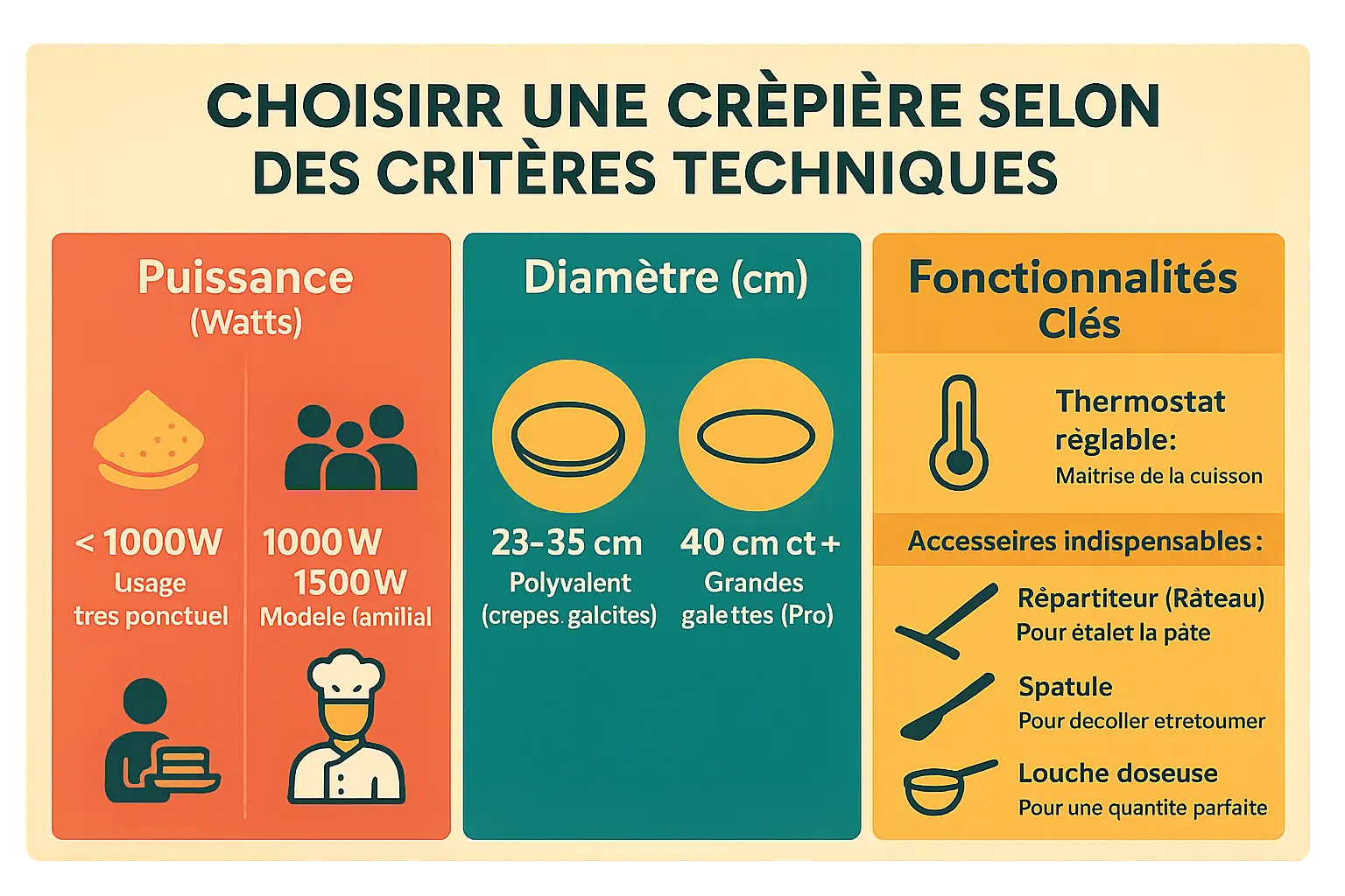 Crêpière électrique en fonte usinée Krampouz