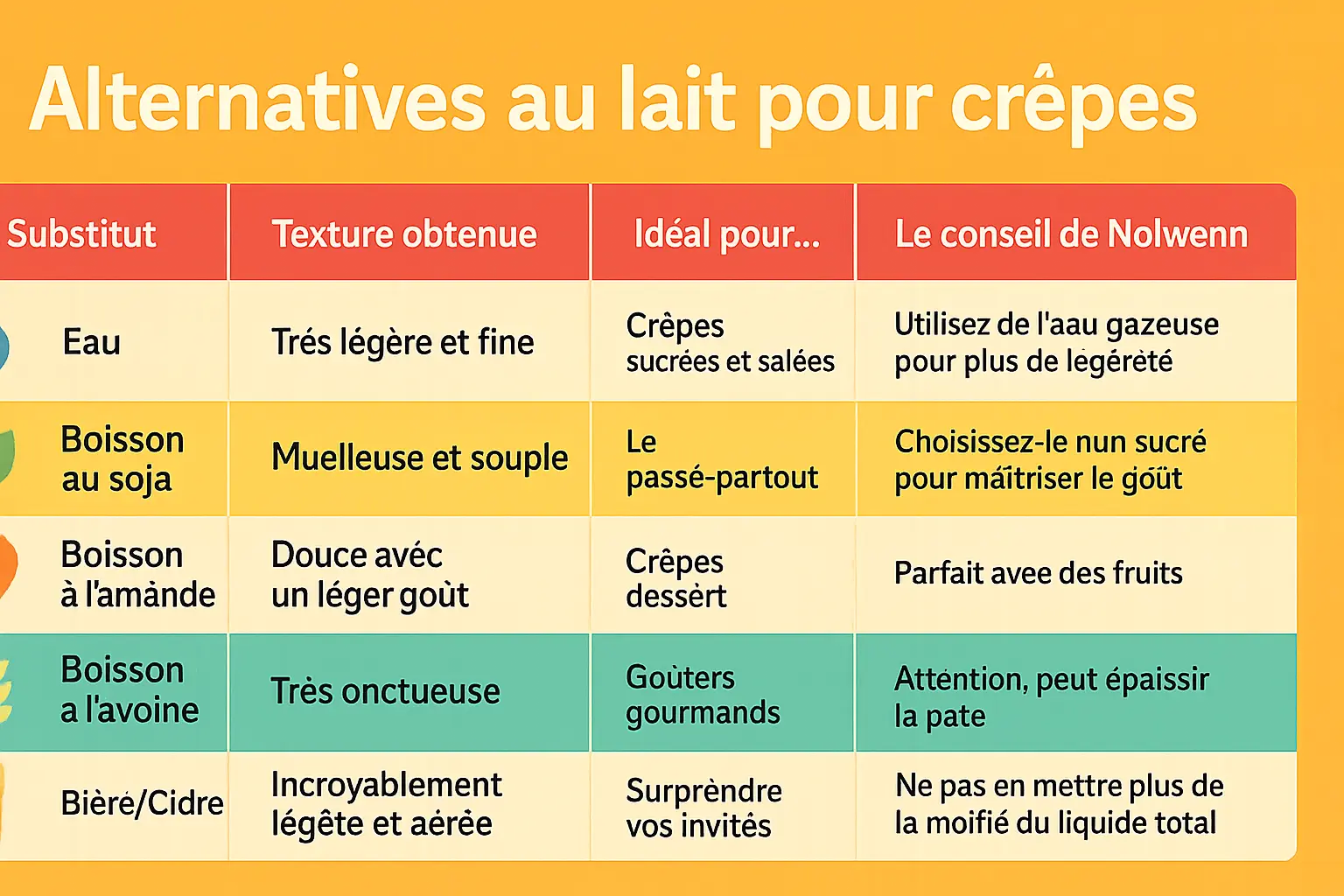 Crêpes sans lait dorées et empilées avec accompagnements variés