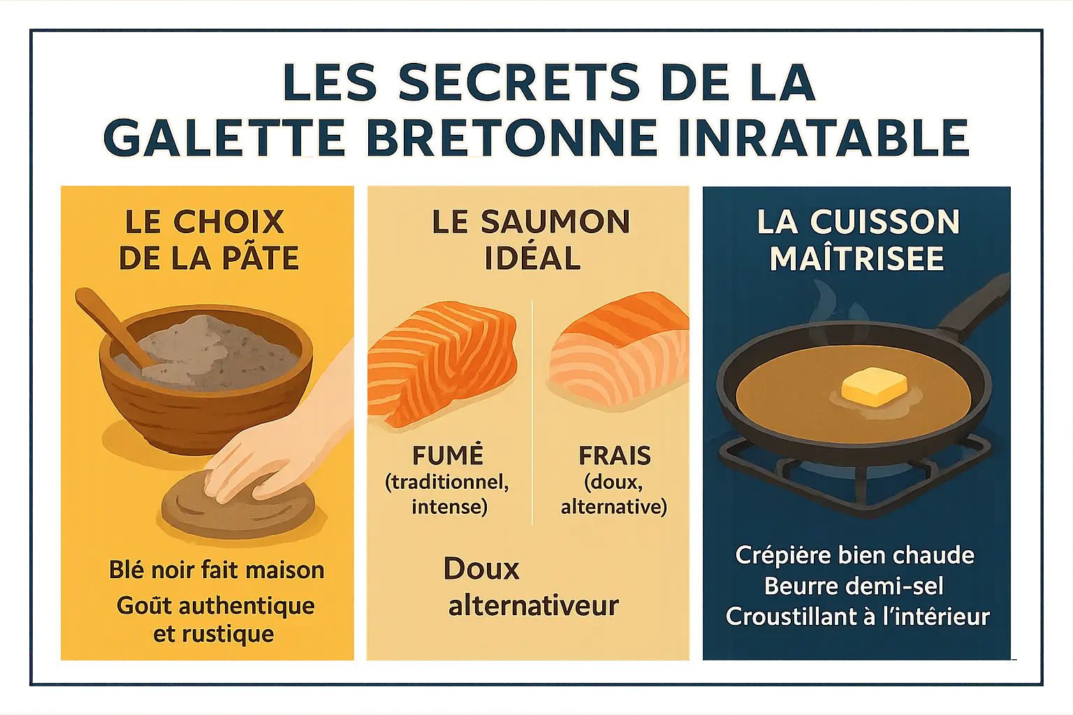 Galette bretonne au <strong>saumon fumé</strong>
