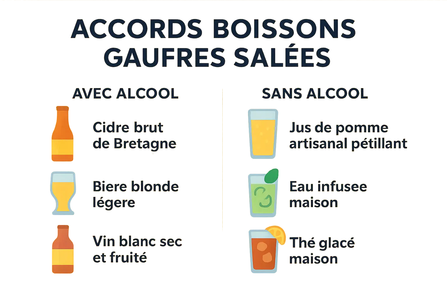 Accords parfaits entre boissons et gaufres salées pour un apéritif réussi 2026