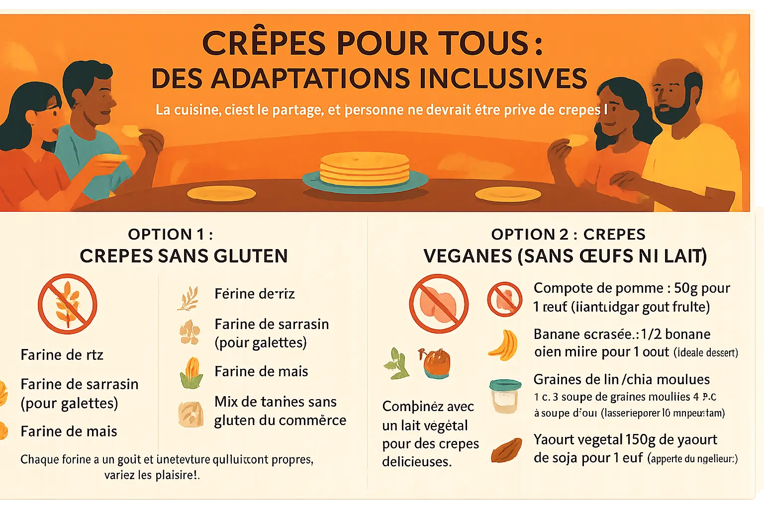 Crêpes colorées sur une assiette blanche