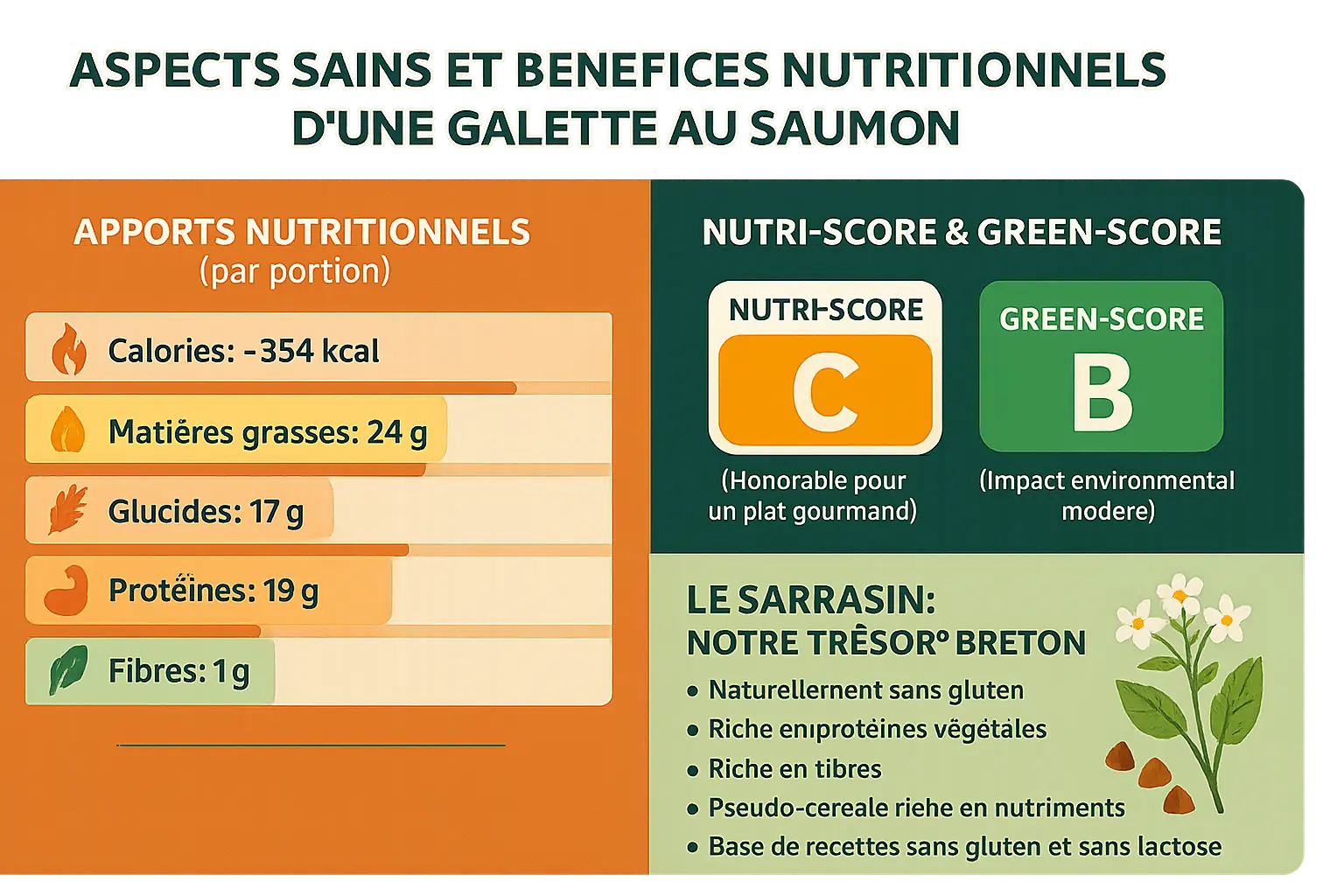 Galette bretonne traditionnelle au saumon fumé