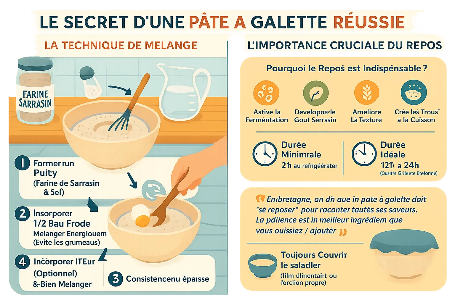 Préparation d'une galette bretonne sur une crêpière