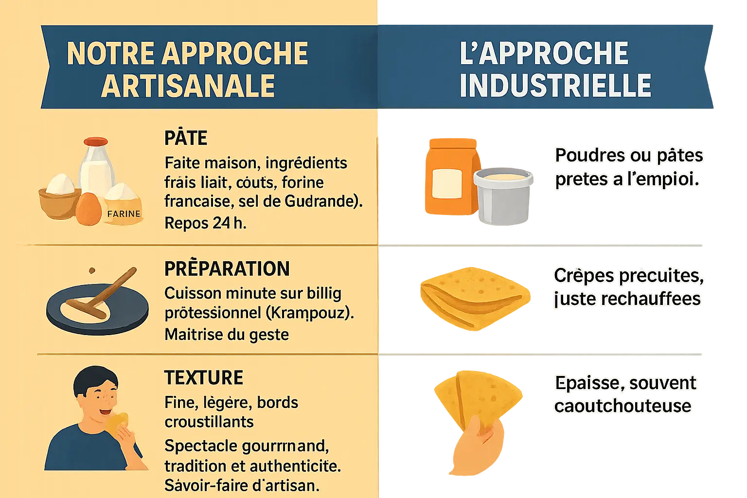 Crêpier professionnel en action à Paris