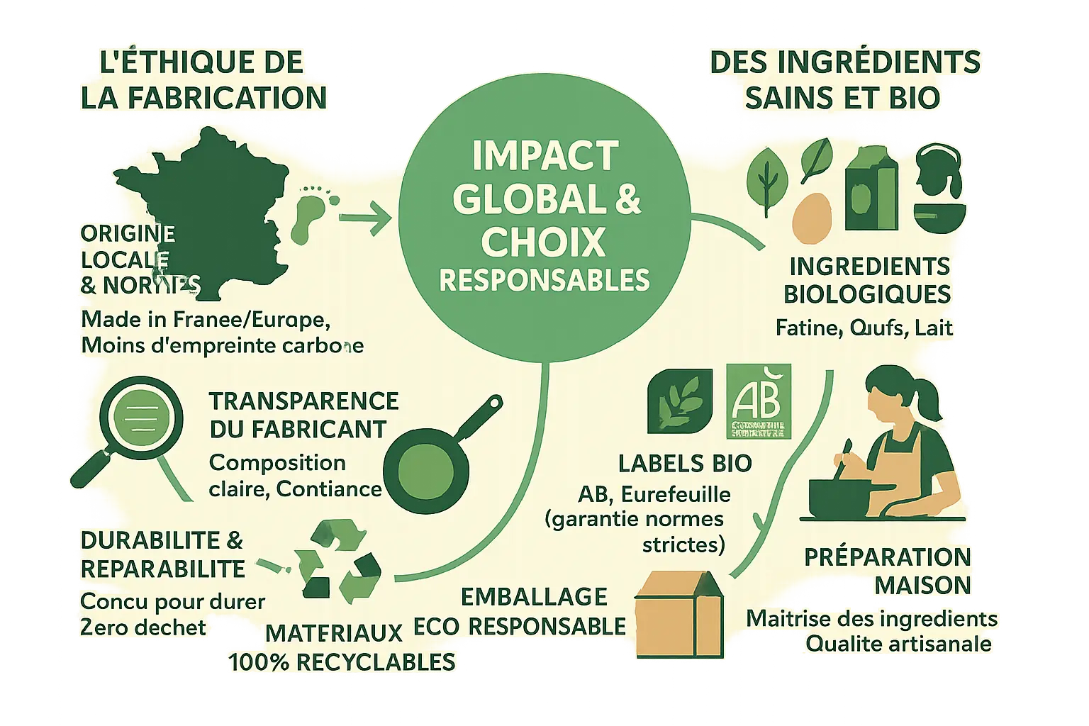 Crêpière en fonte avec manche amovible