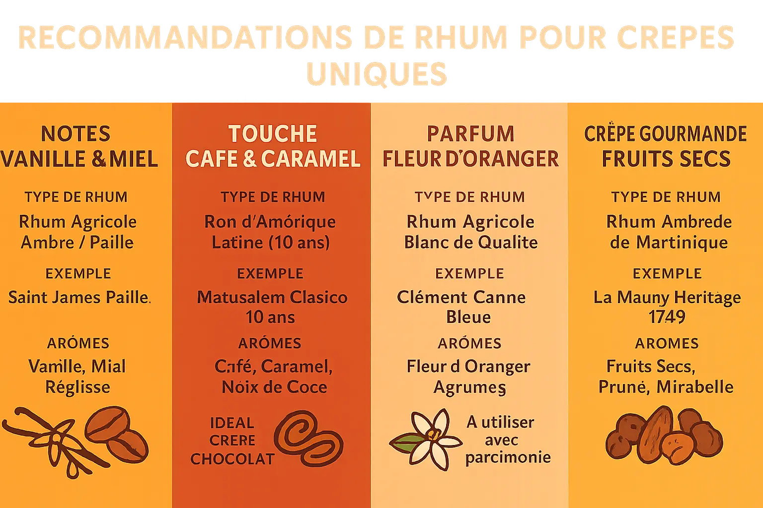 Crêpes flambées au rhum
