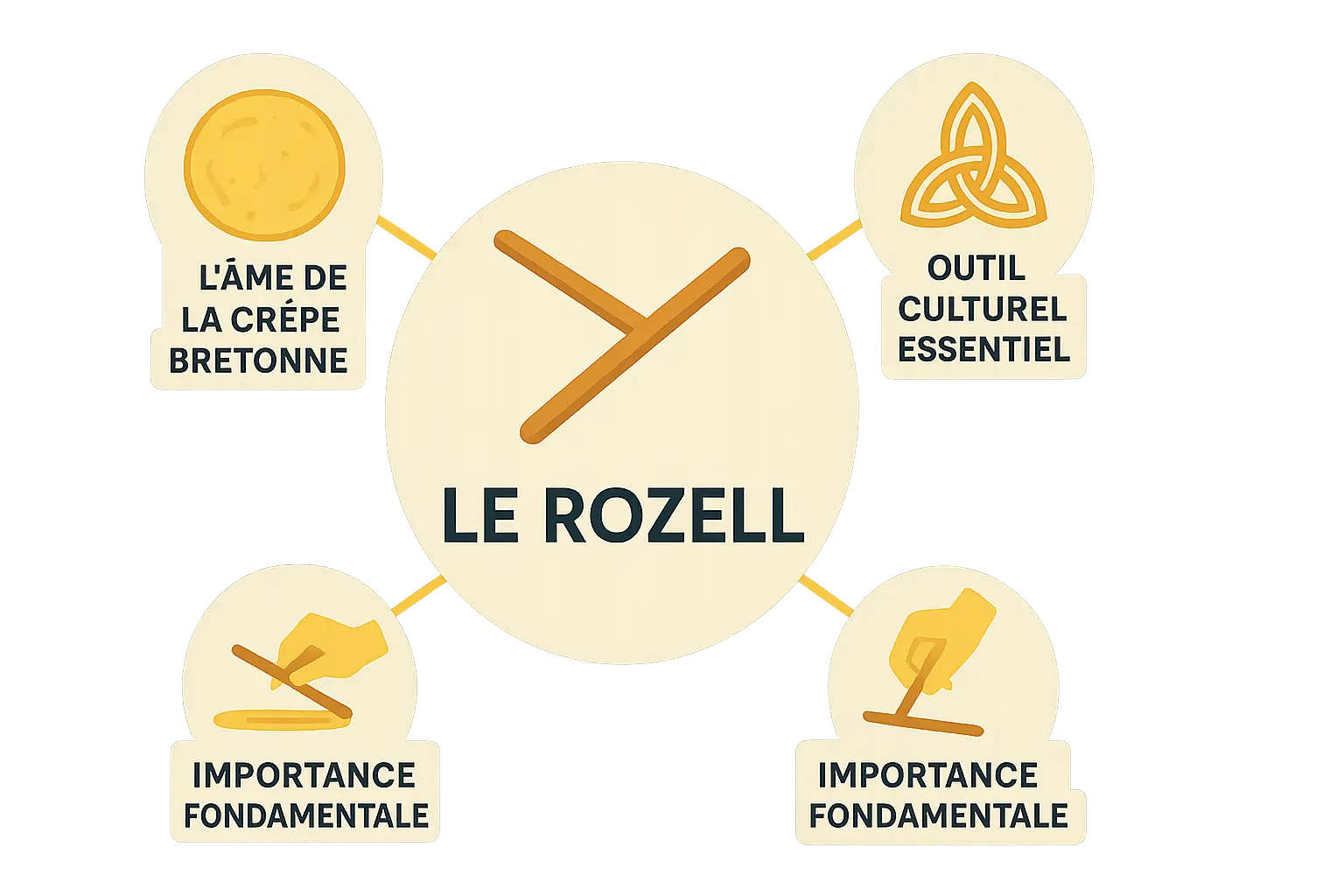 Râteau à crêpe traditionnel en bois de hêtre