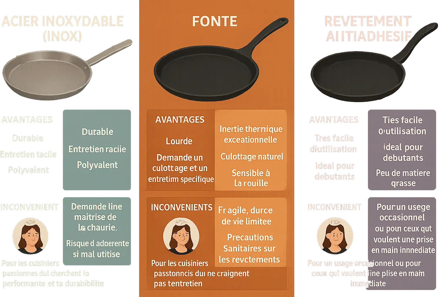 Crêpière en inox de qualité professionnelle