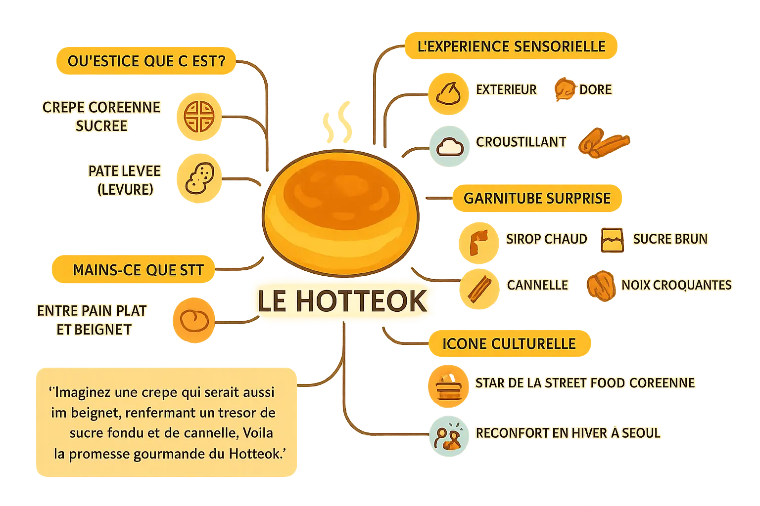 <strong>Hotteok doré et fumant</strong>