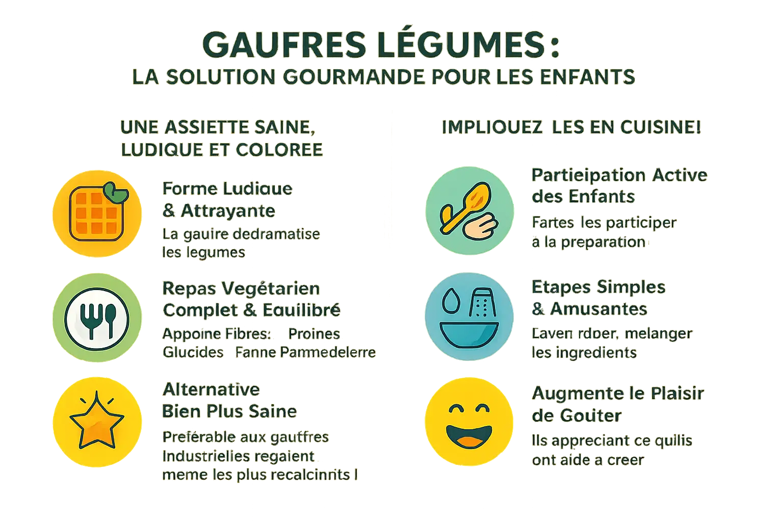 Gaufres aux légumes colorées sur une assiette