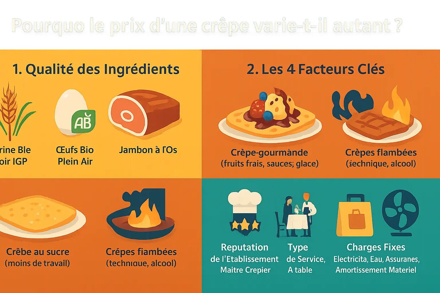 Crêperie bretonne avec clients en terrasse