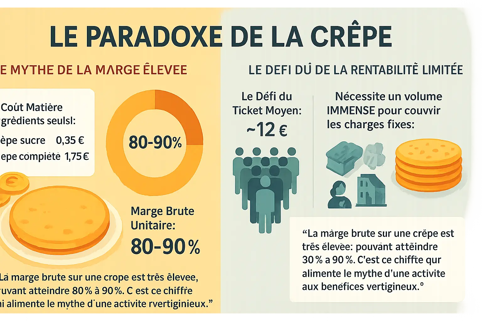 Crêpes empilées sur une assiette