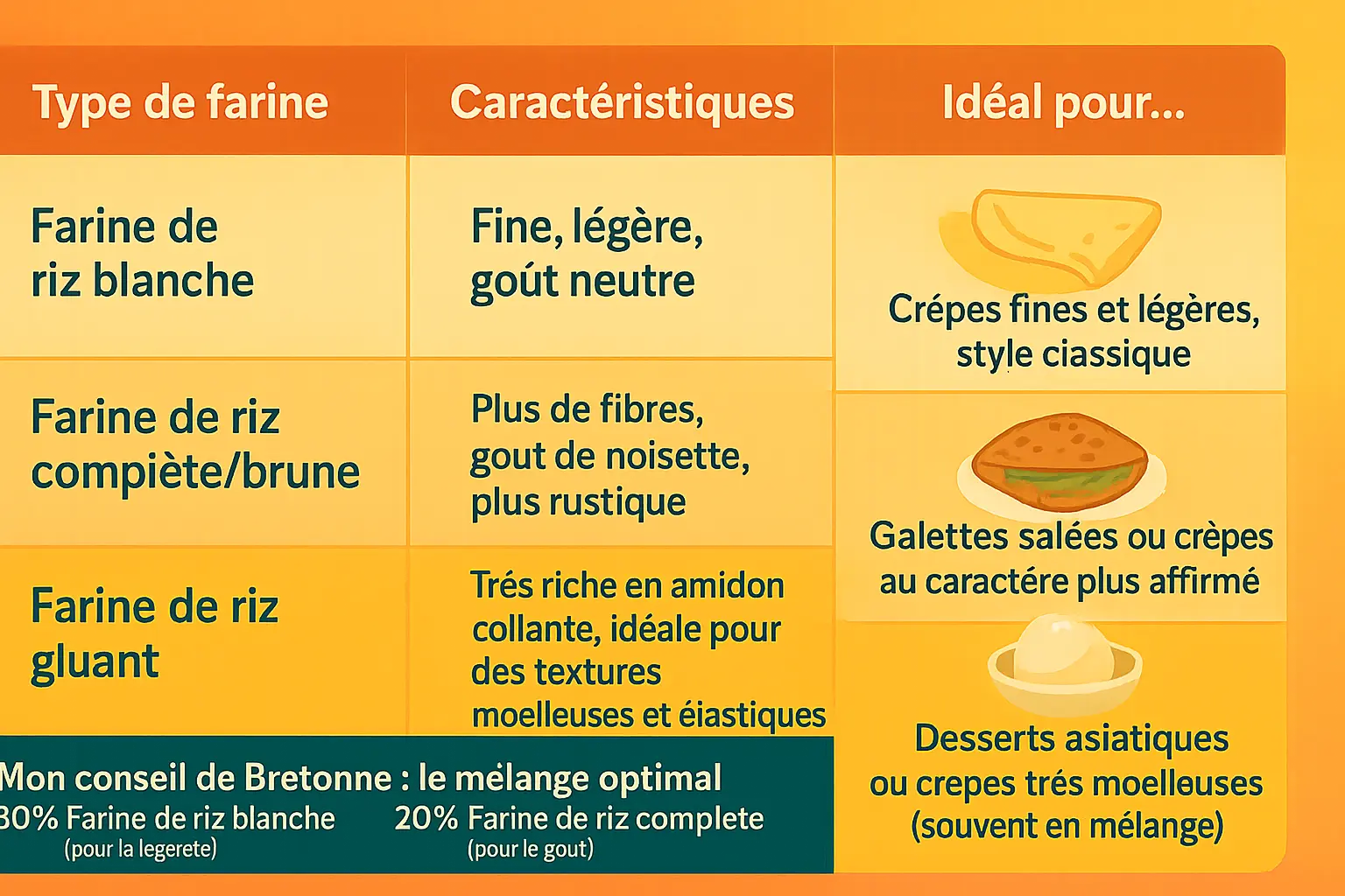 Crêpes à la farine de riz