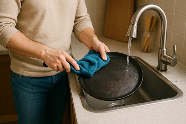 comment nettoyer une crêpière en fonte