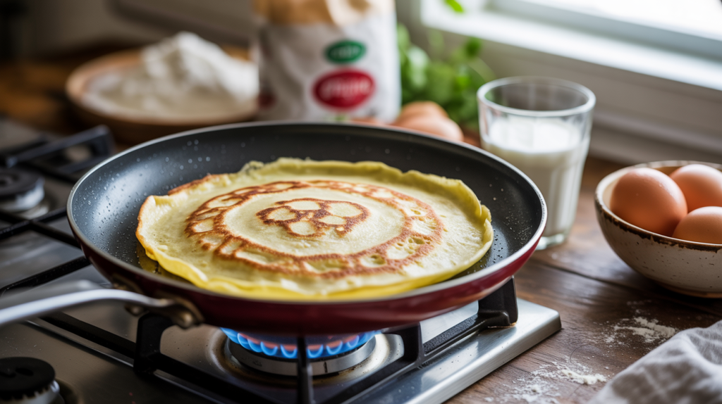 Crêpes bio faites maison avec ingrédients naturels