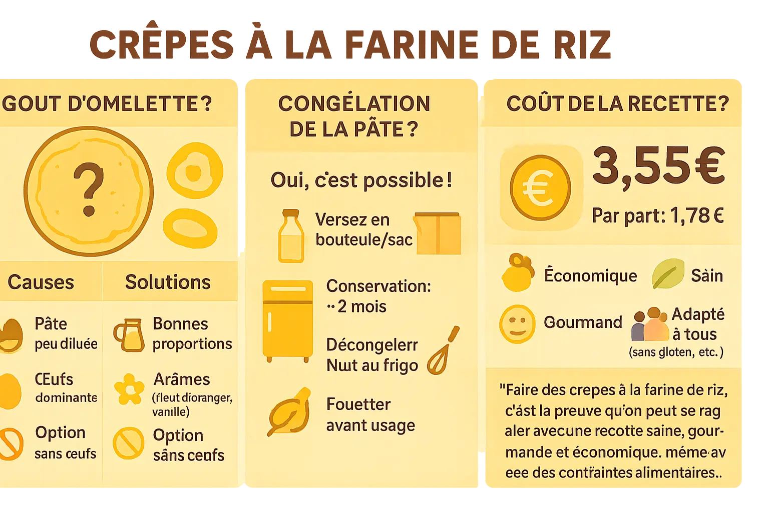 Crêpes à la farine de riz prêtes à être garnies