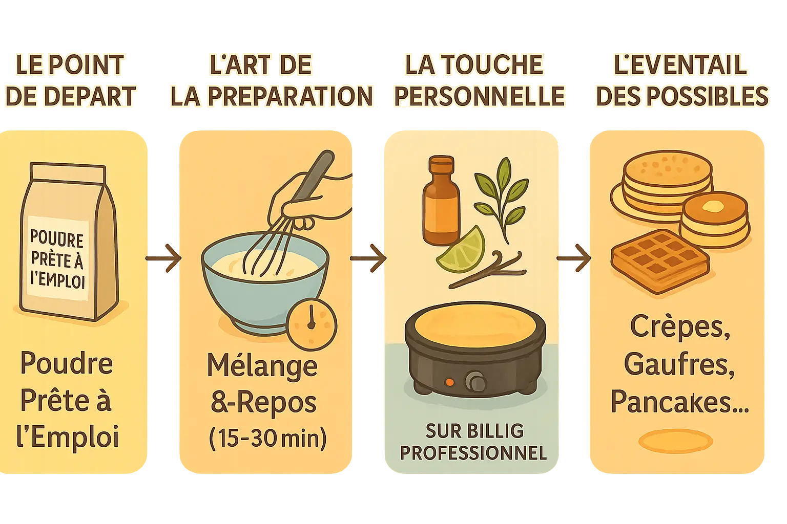 Crêpière professionnelle en action
