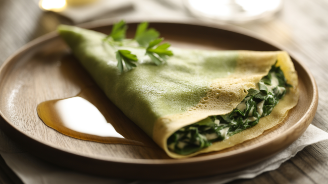 crêpe aux épinards