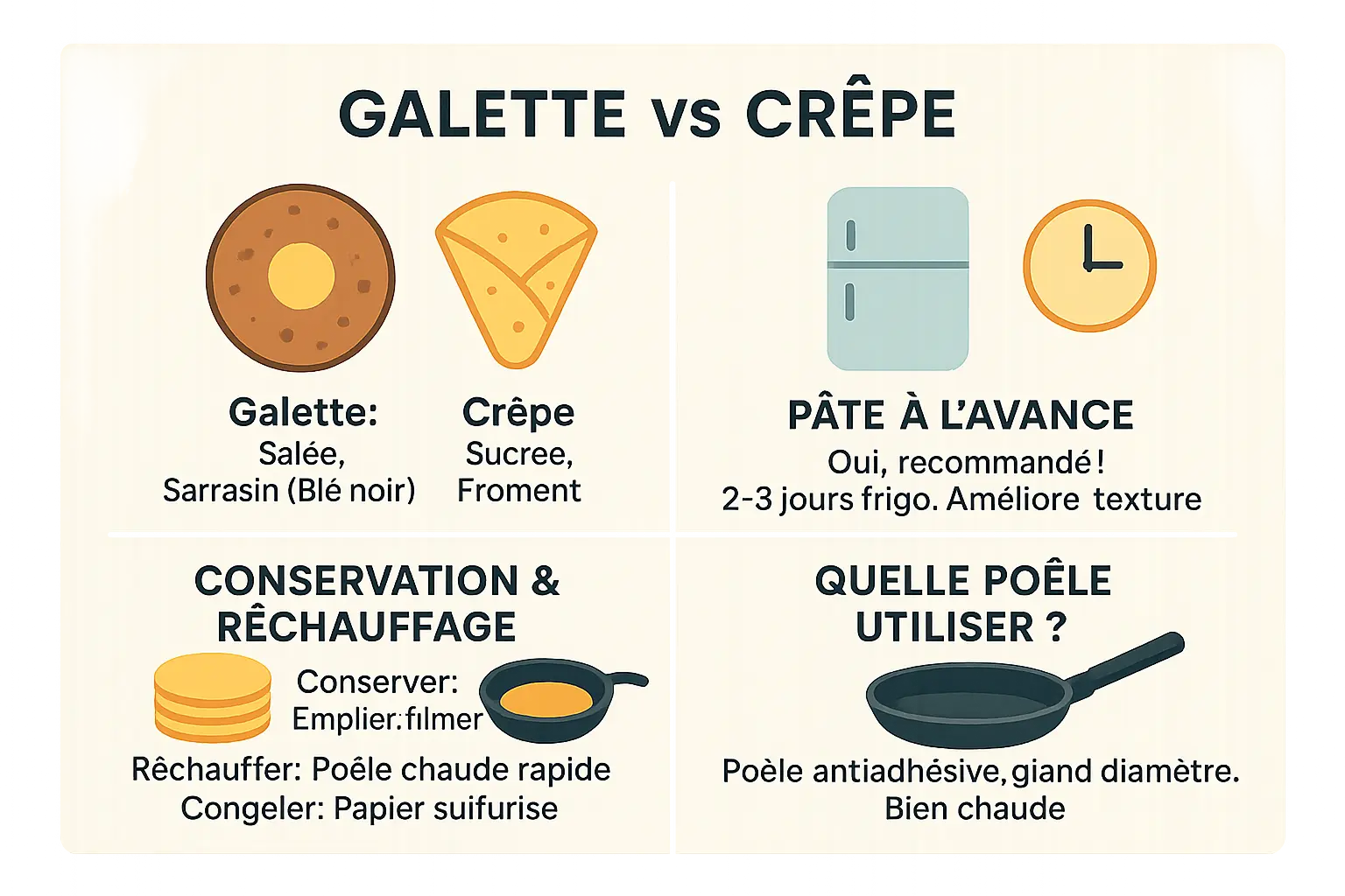 Différence entre crêpe et galette bretonne