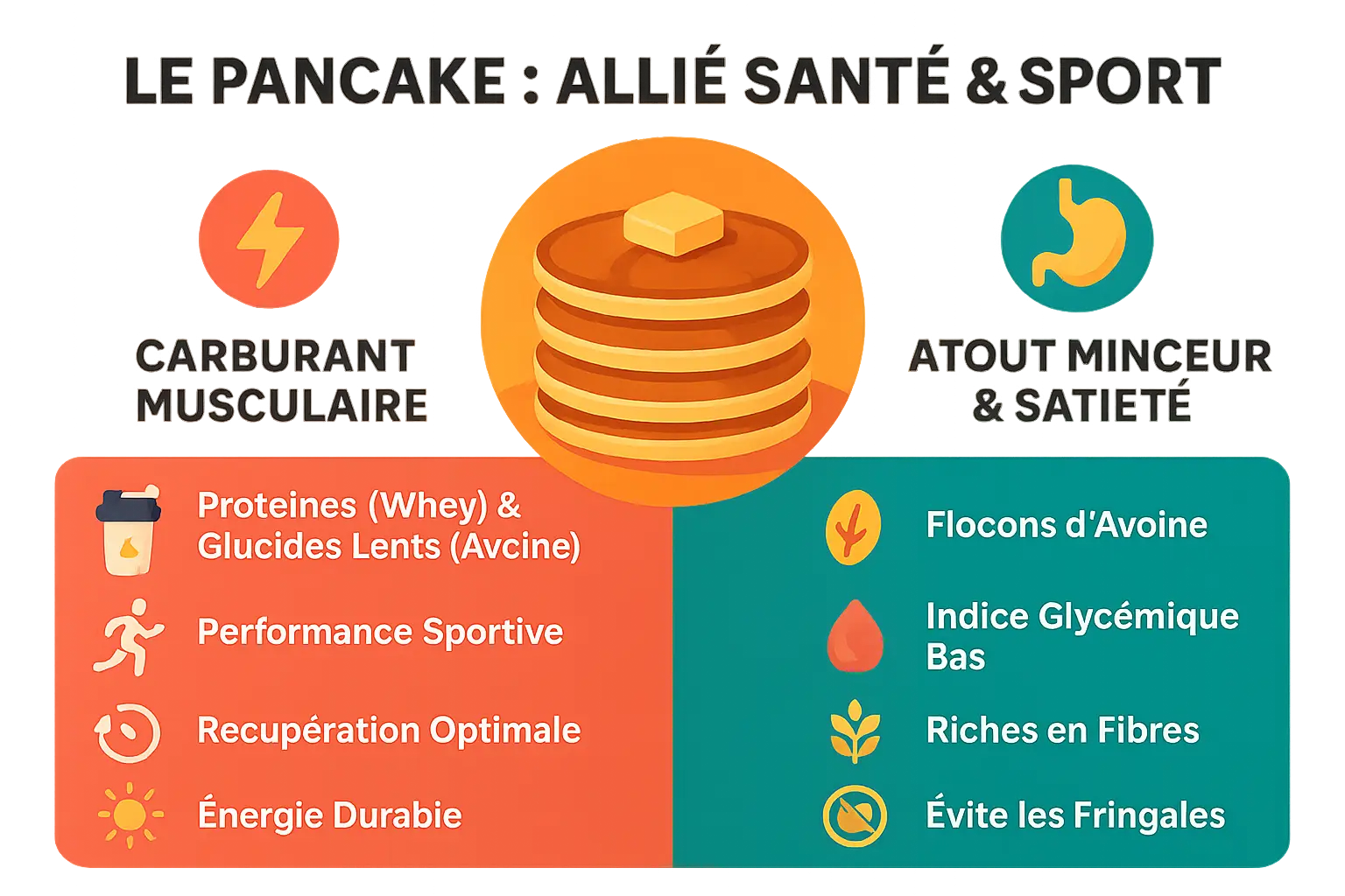 Pancake protéiné aux flocons d'avoine