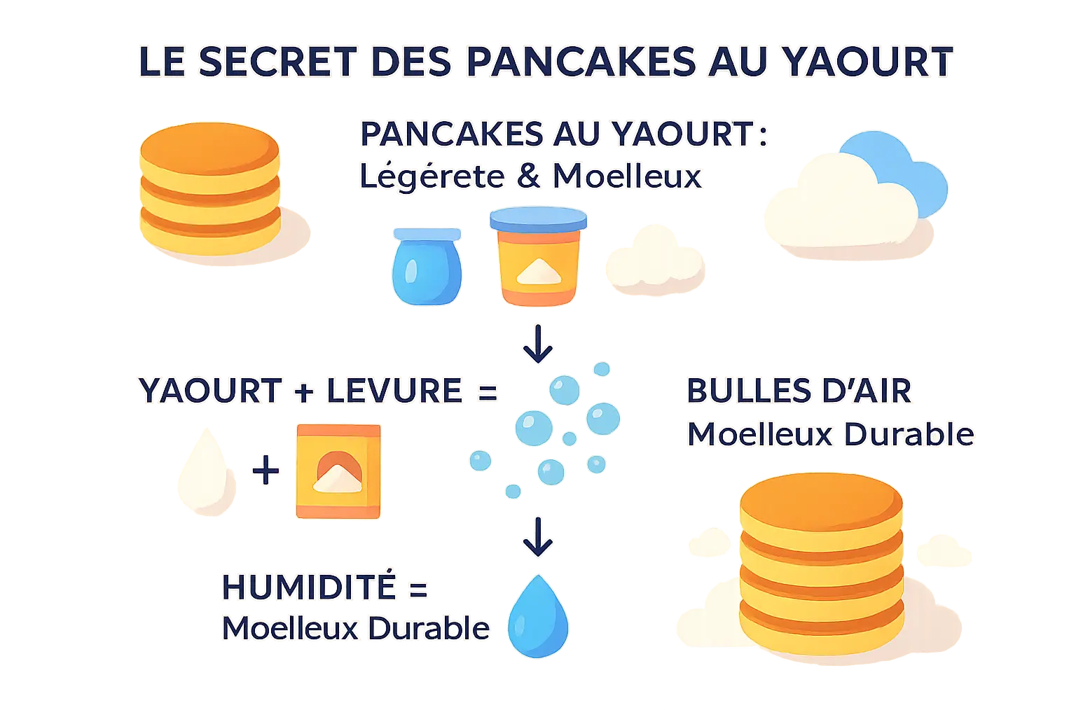 Pancakes au yaourt dorés et moelleux