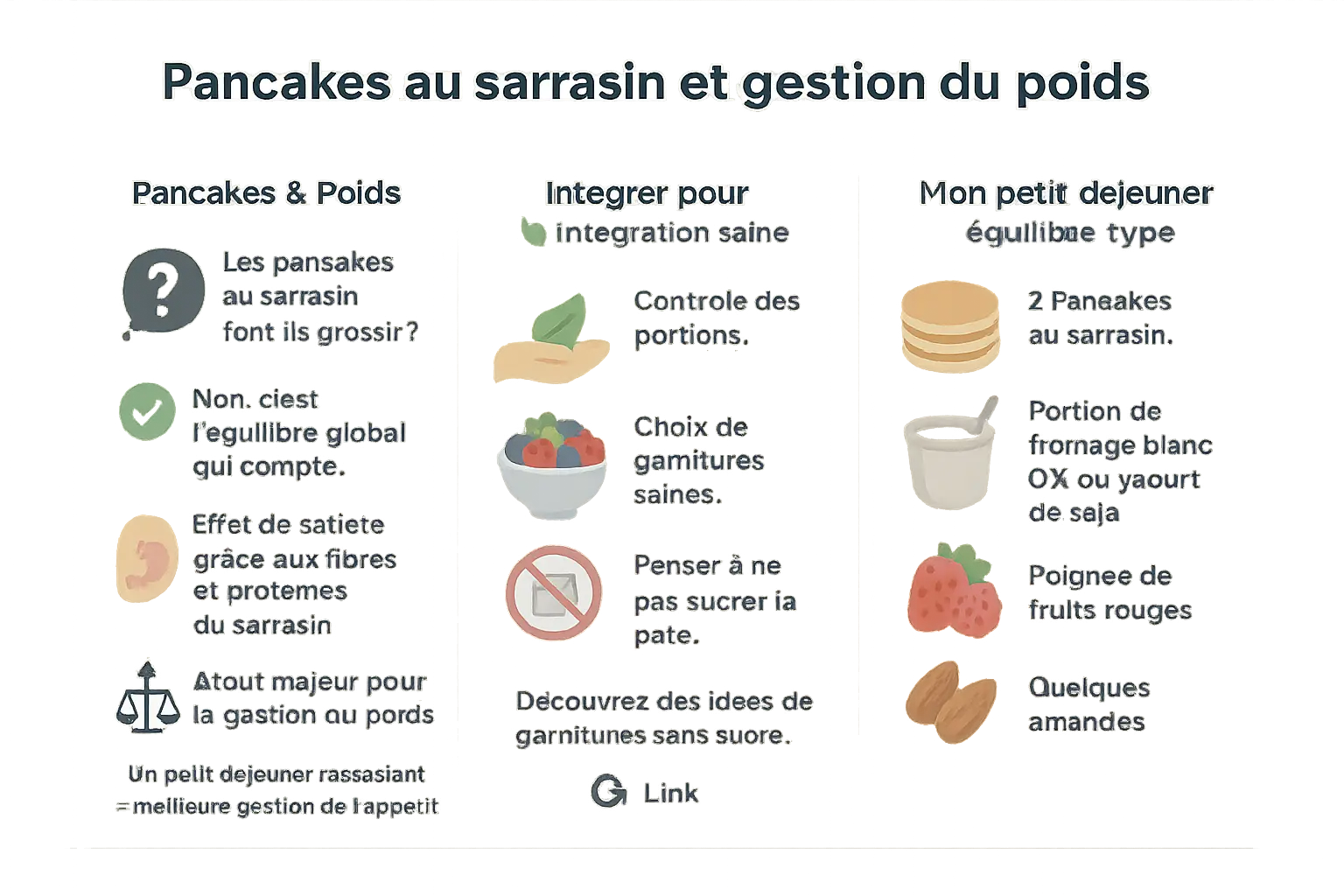 Pancakes au sarrasin et gestion du poids