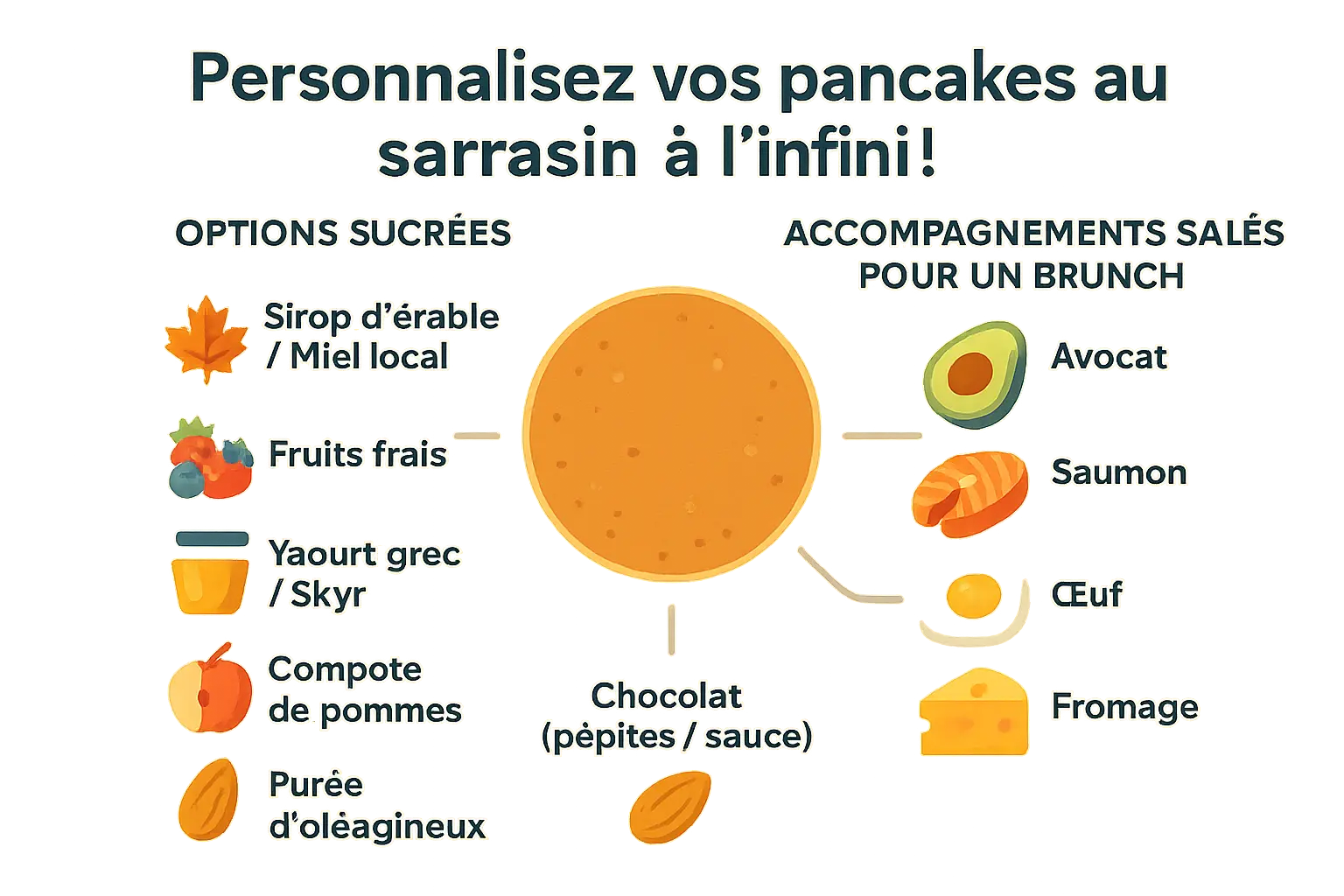 Pancakes au sarrasin sucrés et salés