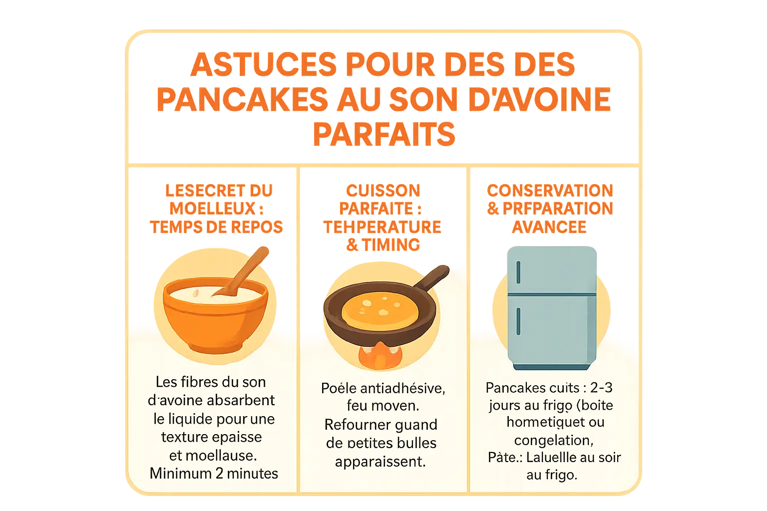 Pancakes au son d'avoine dorés sur une poêle