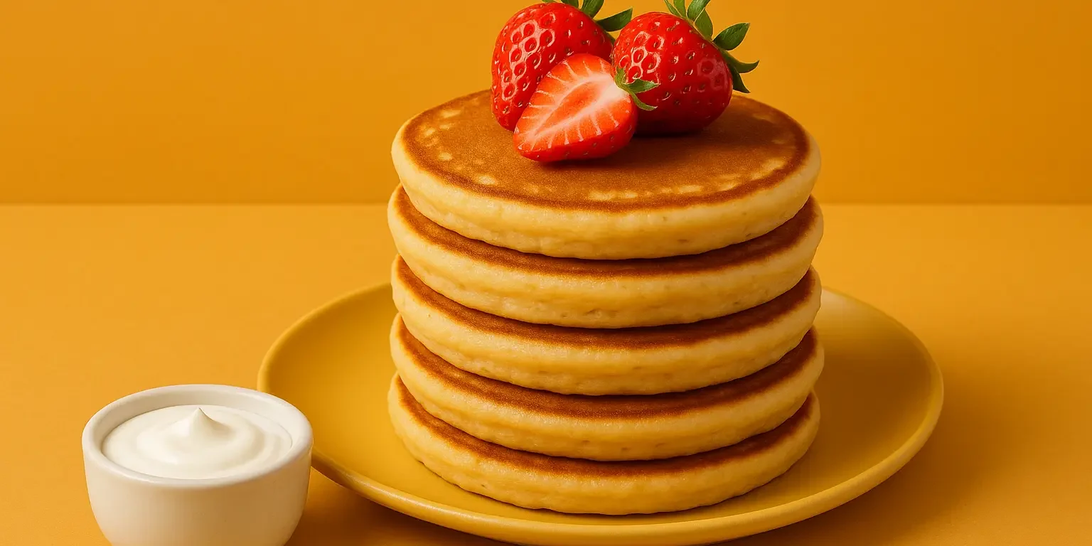 pancakes-au-yaourt-et-fraises