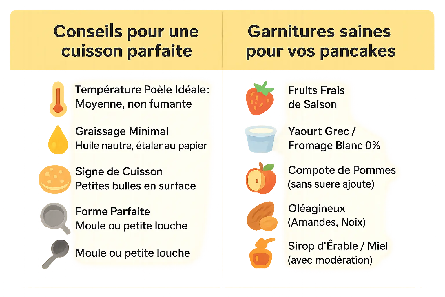 Pancakes minceur avec garnitures saines