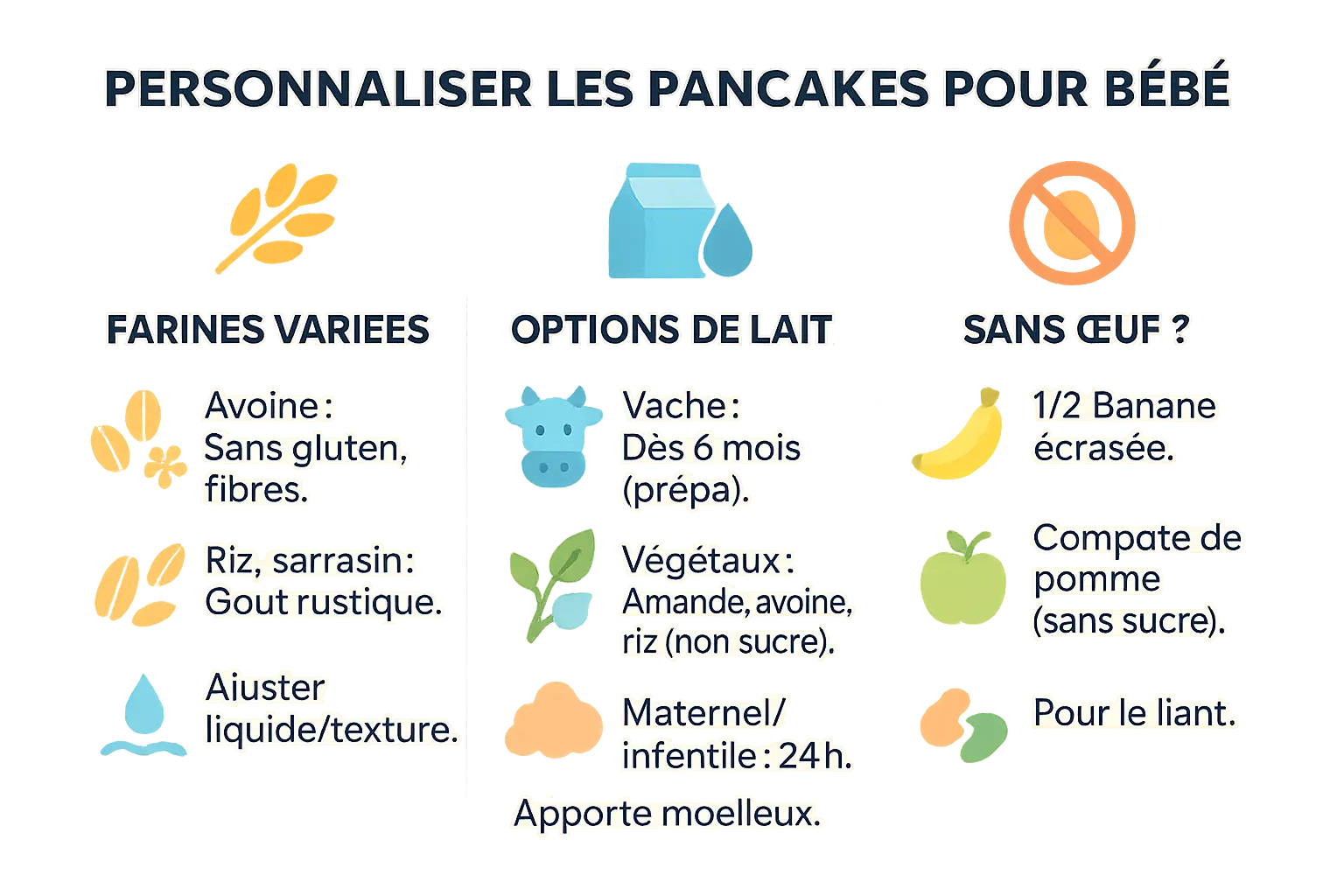 <strong>Pancakes à la banane</strong> coupés en morceaux fondants, présentés sur une assiette colorée pour bébé