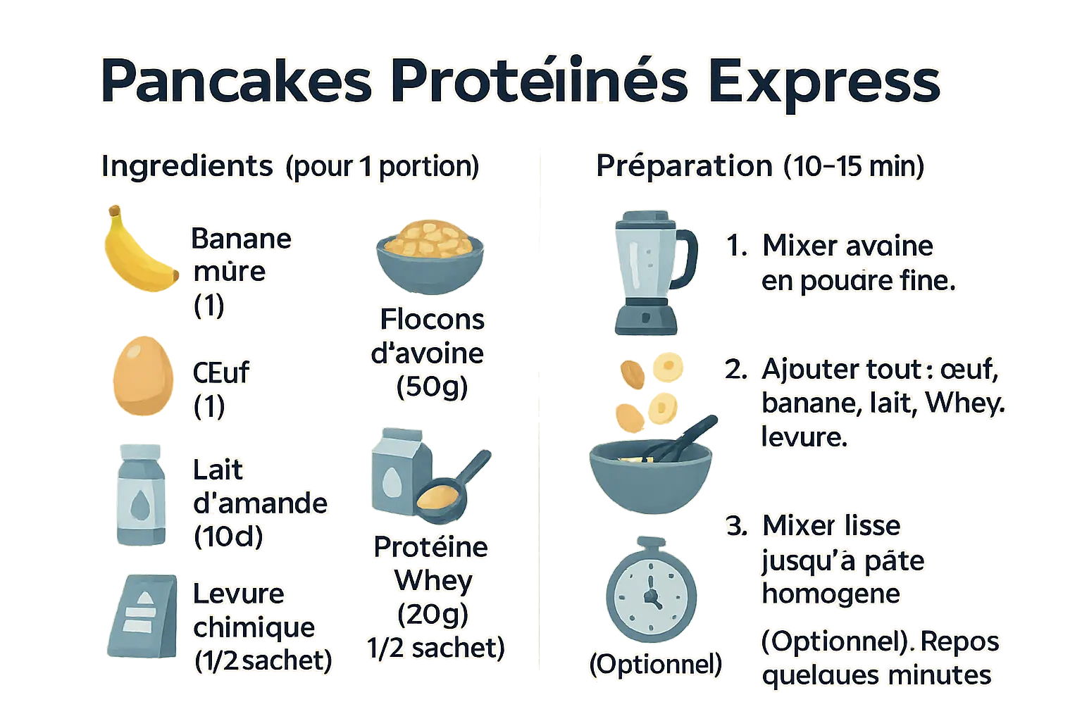 Pancakes protéinés aux flocons d'avoine
