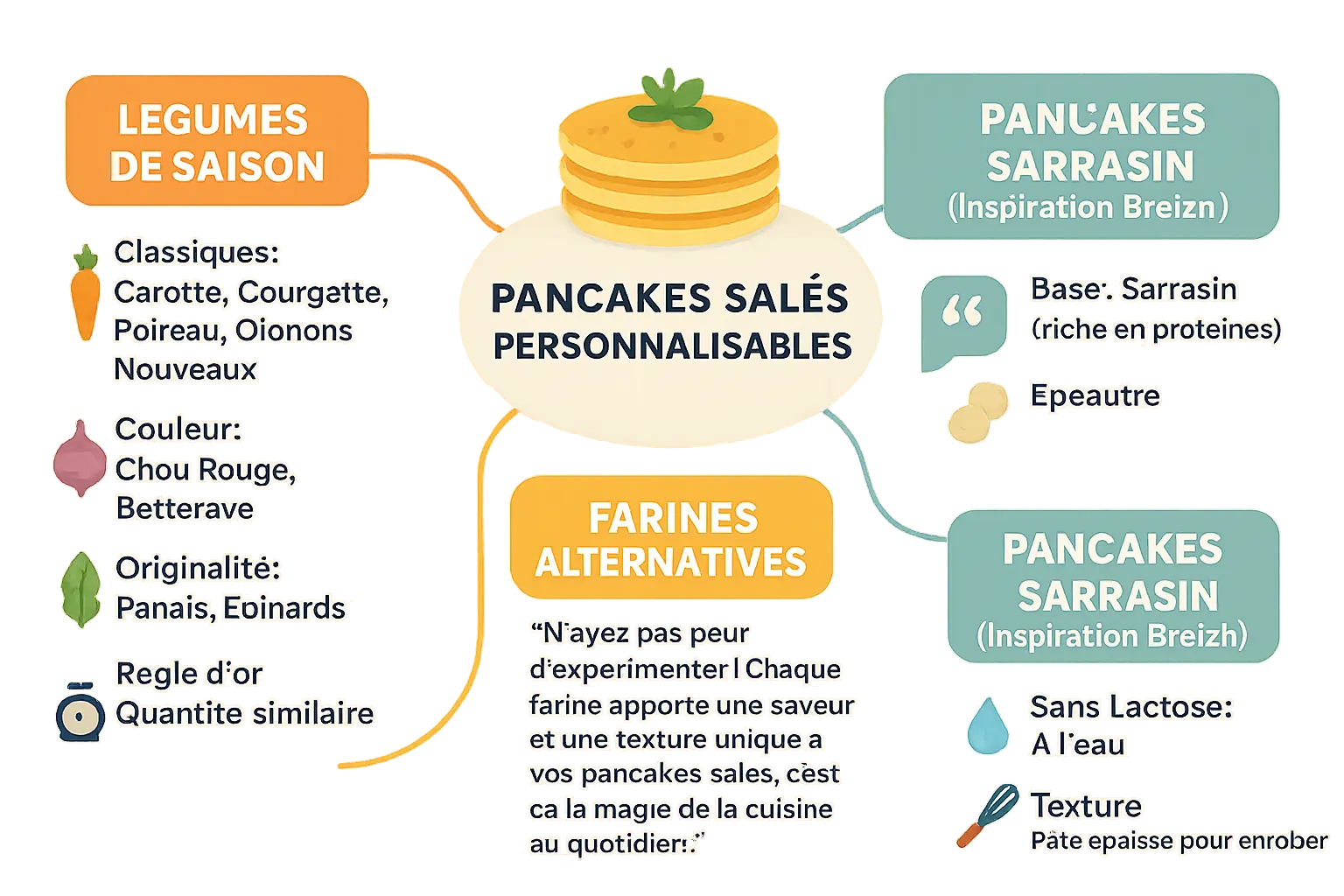 <strong>Pancakes salés aux légumes colorés</strong>
