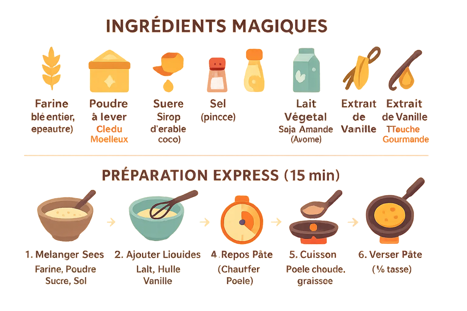 Pancakes vegan empilés avec fruits frais et sirop d'érable