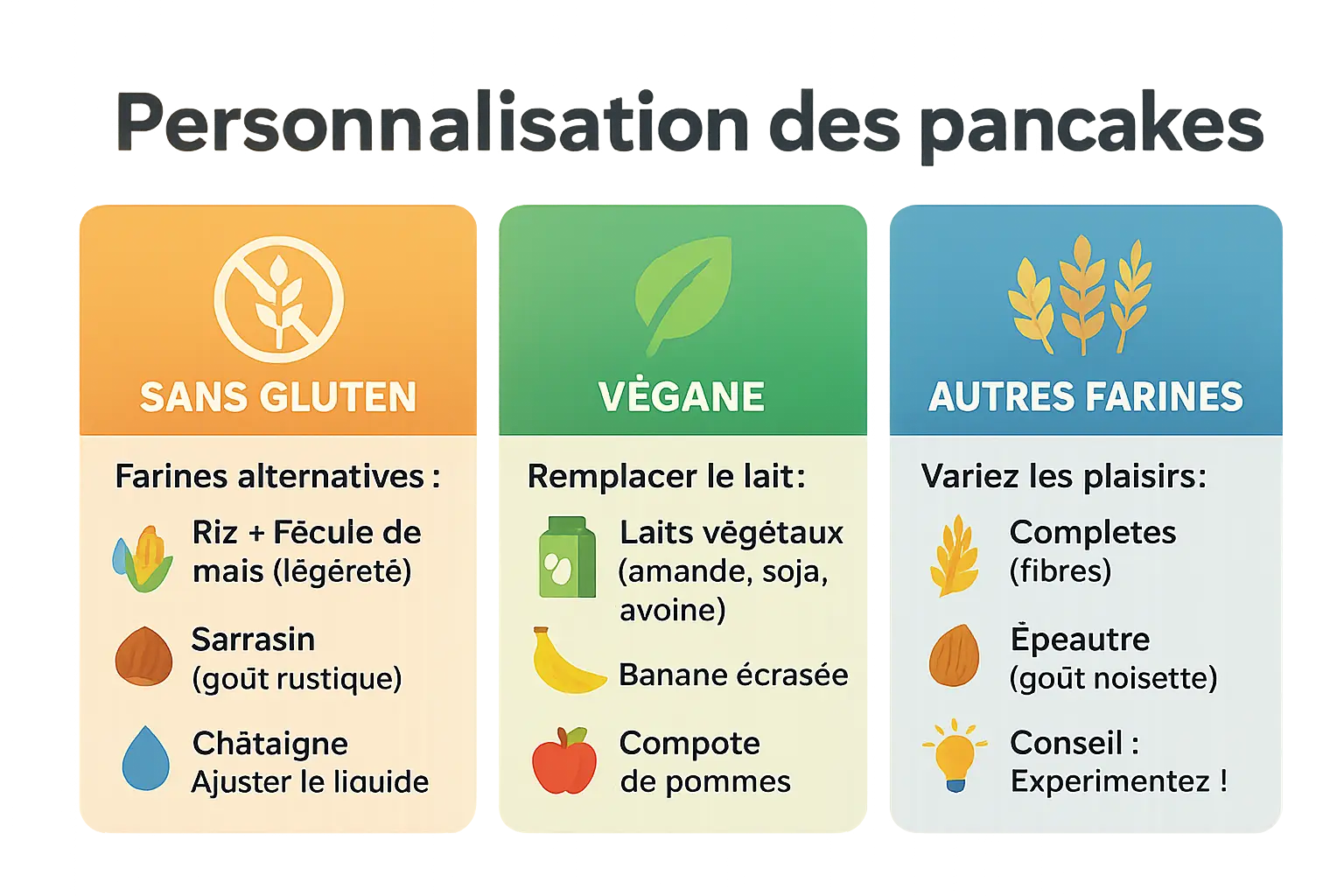 Illustration de pancakes colorés sur une assiette blanche